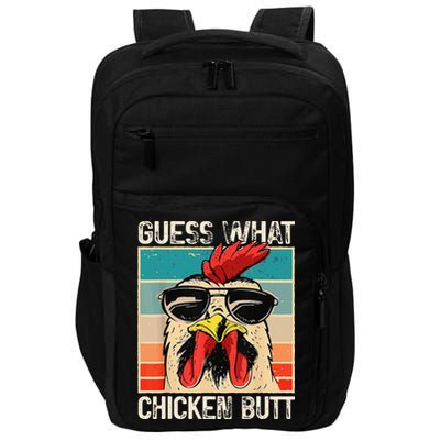 Funny Guess What Chicken Butt Chicken Meme Impact Tech Backpack