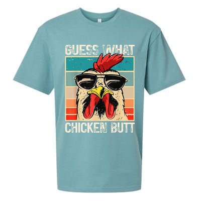Funny Guess What Chicken Butt Chicken Meme Sueded Cloud Jersey T-Shirt