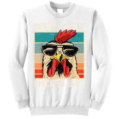 Funny Guess What Chicken Butt Chicken Meme Sweatshirt