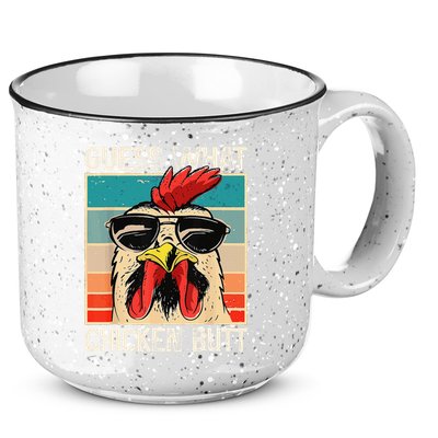 Funny Guess What Chicken Butt Chicken Meme 15oz Campfire Ceramic Mug