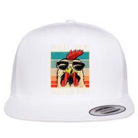 Funny Guess What Chicken Butt Chicken Meme Flat Bill Trucker Hat