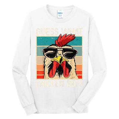 Funny Guess What Chicken Butt Chicken Meme Tall Long Sleeve T-Shirt