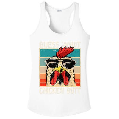 Funny Guess What Chicken Butt Chicken Meme Ladies PosiCharge Competitor Racerback Tank
