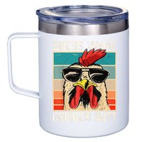 Funny Guess What Chicken Butt Chicken Meme 12oz Stainless Steel Coffee Mug