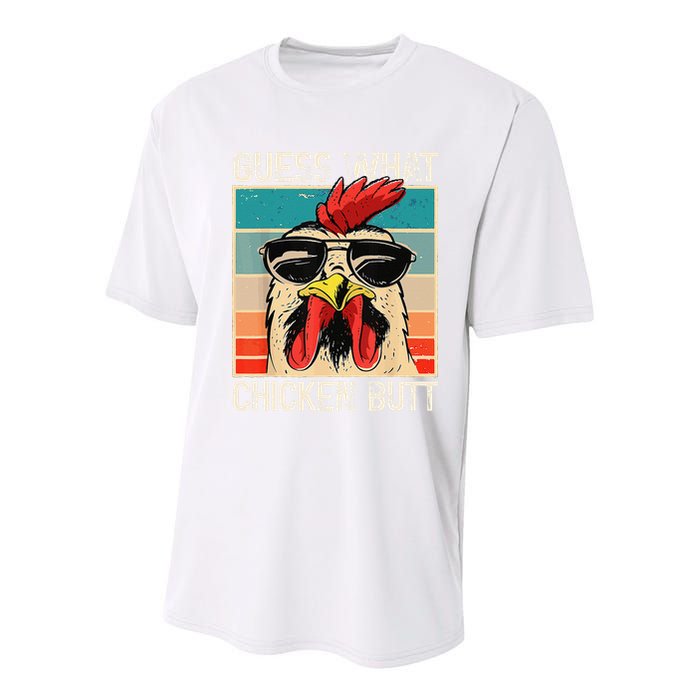 Funny Guess What Chicken Butt Chicken Meme Youth Performance Sprint T-Shirt