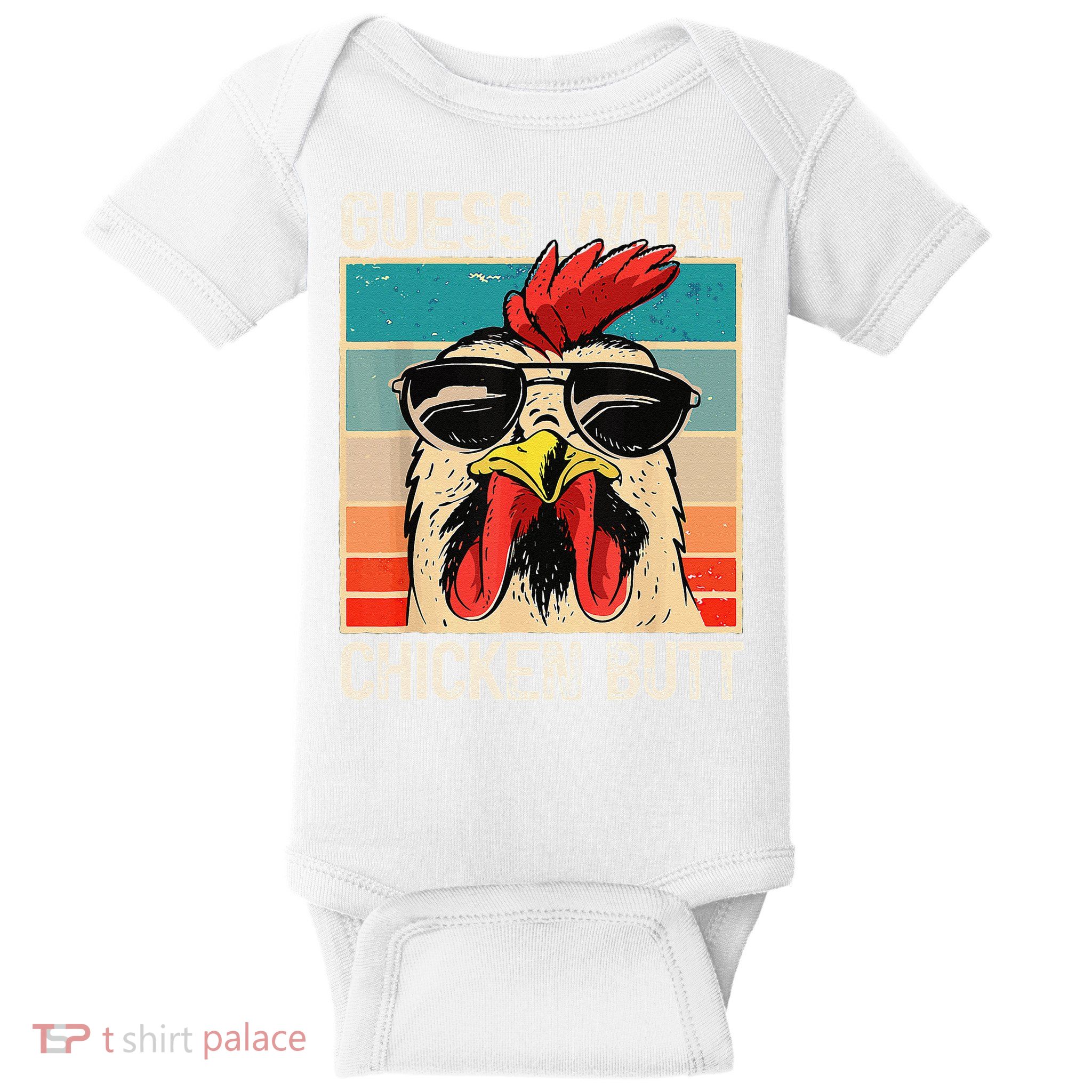 Funny Guess What Chicken Butt Chicken Meme Baby Bodysuit