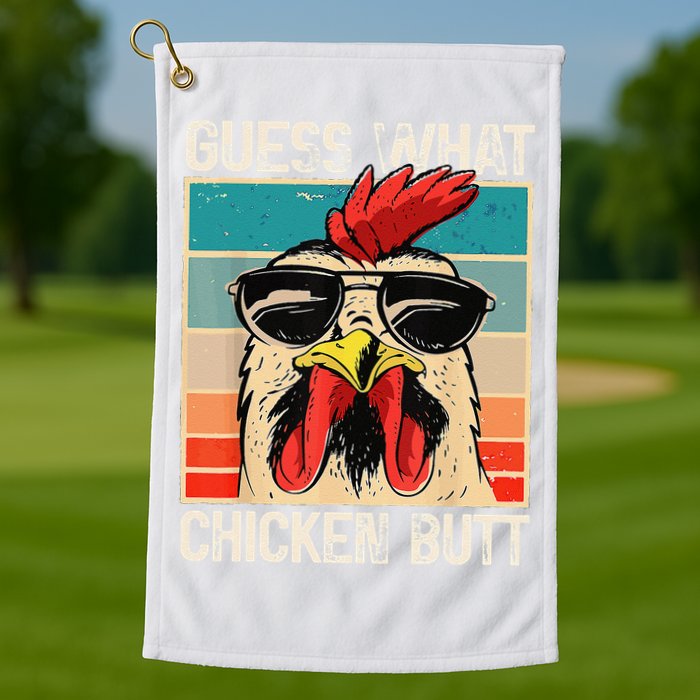 Funny Guess What Chicken Butt Chicken Meme Golf Towel