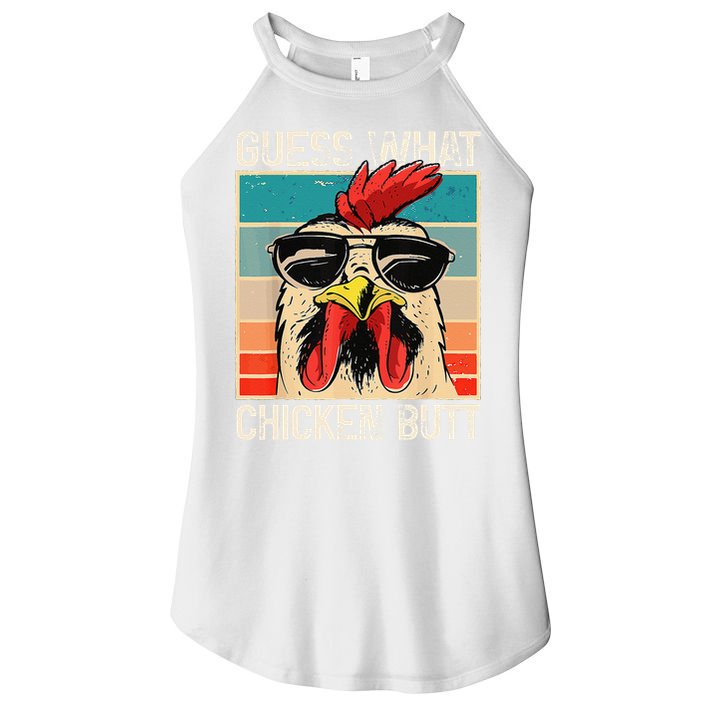 Funny Guess What Chicken Butt Chicken Meme Women's Perfect Tri Rocker Tank