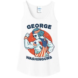 Funny George Washinguns Workout Patriotic 4th Of July Gift Ladies Essential Tank