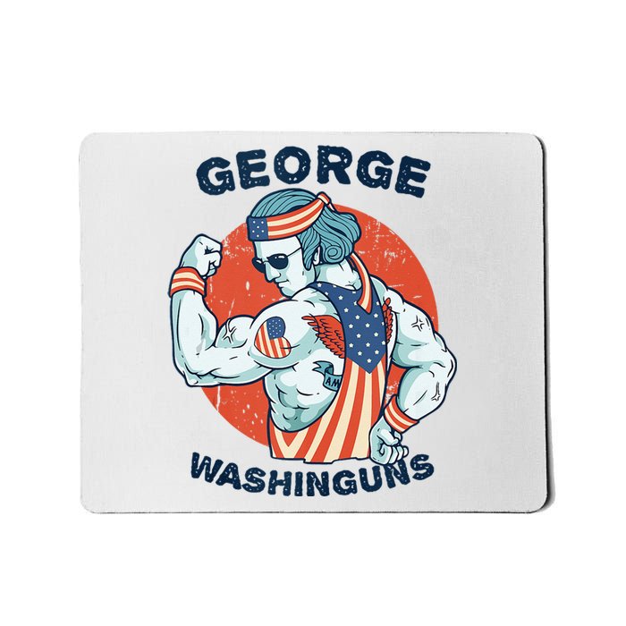 Funny George Washinguns Workout Patriotic 4th Of July Gift Mousepad