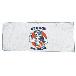 Funny George Washinguns Workout Patriotic 4th Of July Gift Large Microfiber Waffle Golf Towel