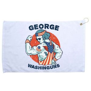 Funny George Washinguns Workout Patriotic 4th Of July Gift Grommeted Golf Towel