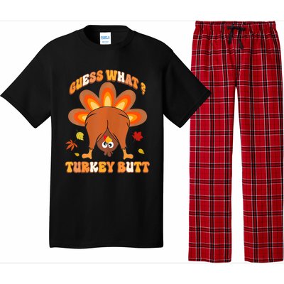 Funny Guess What Turkey Butt Thanksgiving Pajama Set