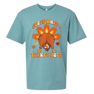 Funny Guess What Turkey Butt Thanksgiving Sueded Cloud Jersey T-Shirt