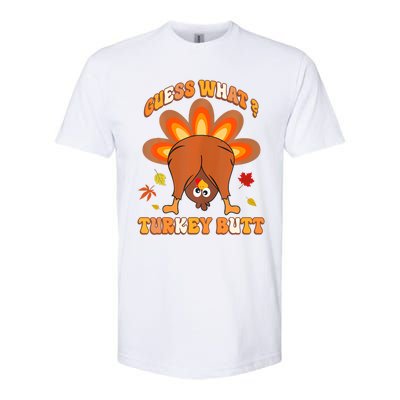 Funny Guess What Turkey Butt Thanksgiving Softstyle CVC T-Shirt