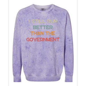 Funny Government Wheelchair Disability Handicap Amputee Gift Colorblast Crewneck Sweatshirt