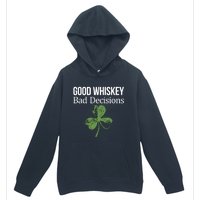 Funny Good Whiskey Bad Decisions Gift Urban Pullover Hoodie