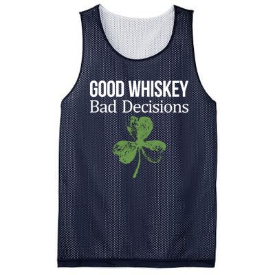 Funny Good Whiskey Bad Decisions Gift Mesh Reversible Basketball Jersey Tank