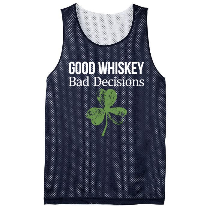 Funny Good Whiskey Bad Decisions Gift Mesh Reversible Basketball Jersey Tank