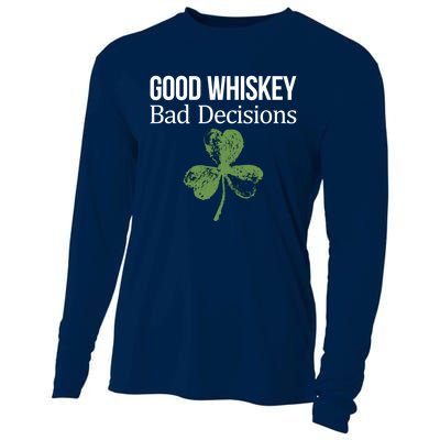 Funny Good Whiskey Bad Decisions Gift Cooling Performance Long Sleeve Crew