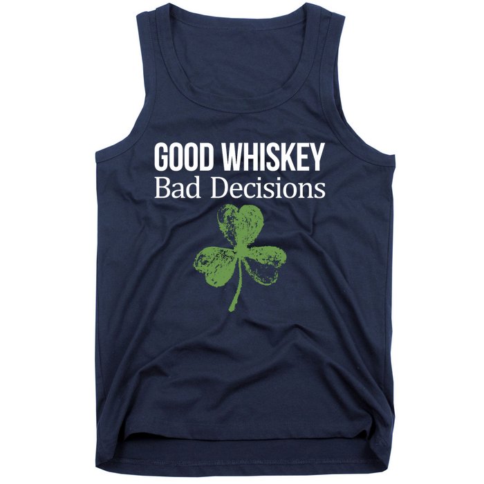 Funny Good Whiskey Bad Decisions Gift Tank Top