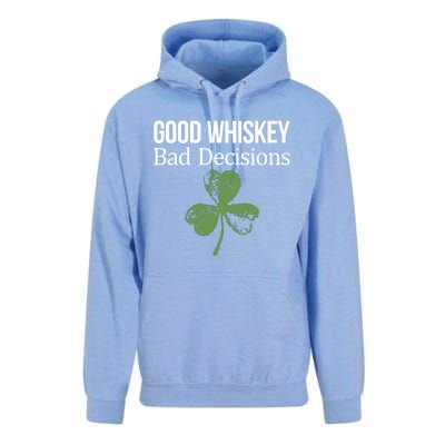 Funny Good Whiskey Bad Decisions Gift Unisex Surf Hoodie