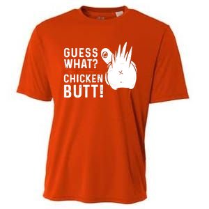 Funny Guess What Chicken Butt! White Design Cooling Performance Crew T-Shirt