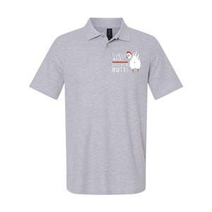 Funny Guess What Chicken Butt! White Design Softstyle Adult Sport Polo