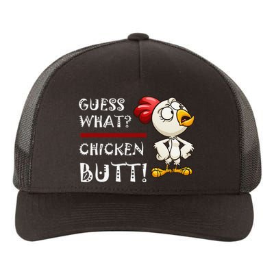 Funny Guess What Chicken Butt! Design Yupoong Adult 5-Panel Trucker Hat