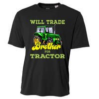 Farming Gift Will Trade Brother For Tractor Farmer Cooling Performance Crew T-Shirt