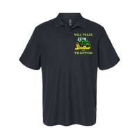 Farming Gift Will Trade Brother For Tractor Farmer Softstyle Adult Sport Polo