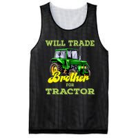 Farming Gift Will Trade Brother For Tractor Farmer Mesh Reversible Basketball Jersey Tank