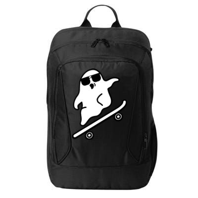 Funny Ghost With Skateboard Design Gift City Backpack