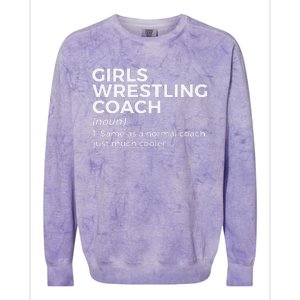 Funny Girls Wrestling Coach Definition  Colorblast Crewneck Sweatshirt