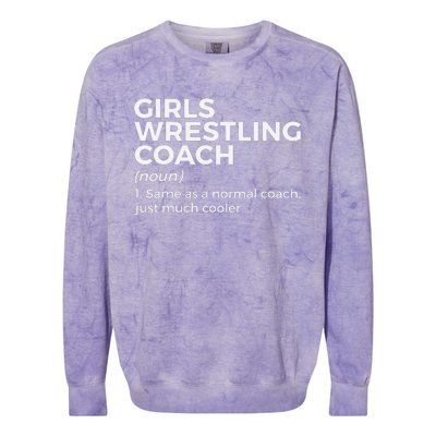 Funny Girls Wrestling Coach Definition  Colorblast Crewneck Sweatshirt