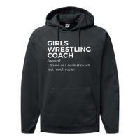 Funny Girls Wrestling Coach Definition  Performance Fleece Hoodie