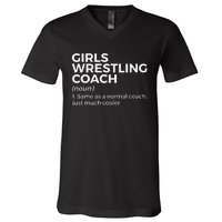 Funny Girls Wrestling Coach Definition  V-Neck T-Shirt