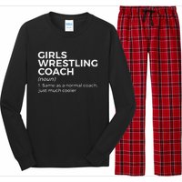 Funny Girls Wrestling Coach Definition  Long Sleeve Pajama Set