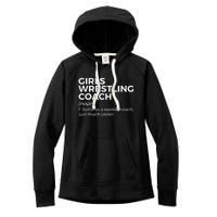 Funny Girls Wrestling Coach Definition  Women's Fleece Hoodie