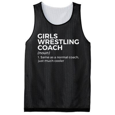 Funny Girls Wrestling Coach Definition  Mesh Reversible Basketball Jersey Tank