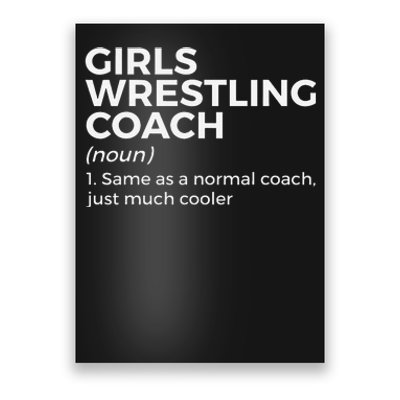 Funny Girls Wrestling Coach Definition  Poster