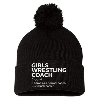 Funny Girls Wrestling Coach Definition  Pom Pom 12in Knit Beanie