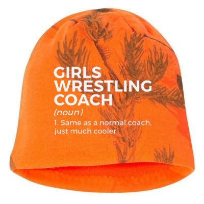 Funny Girls Wrestling Coach Definition  Kati - Camo Knit Beanie