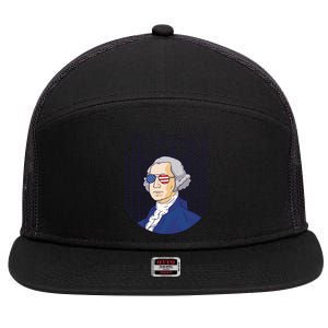 First George Washington Retro 7 Panel Mesh Trucker Snapback Hat