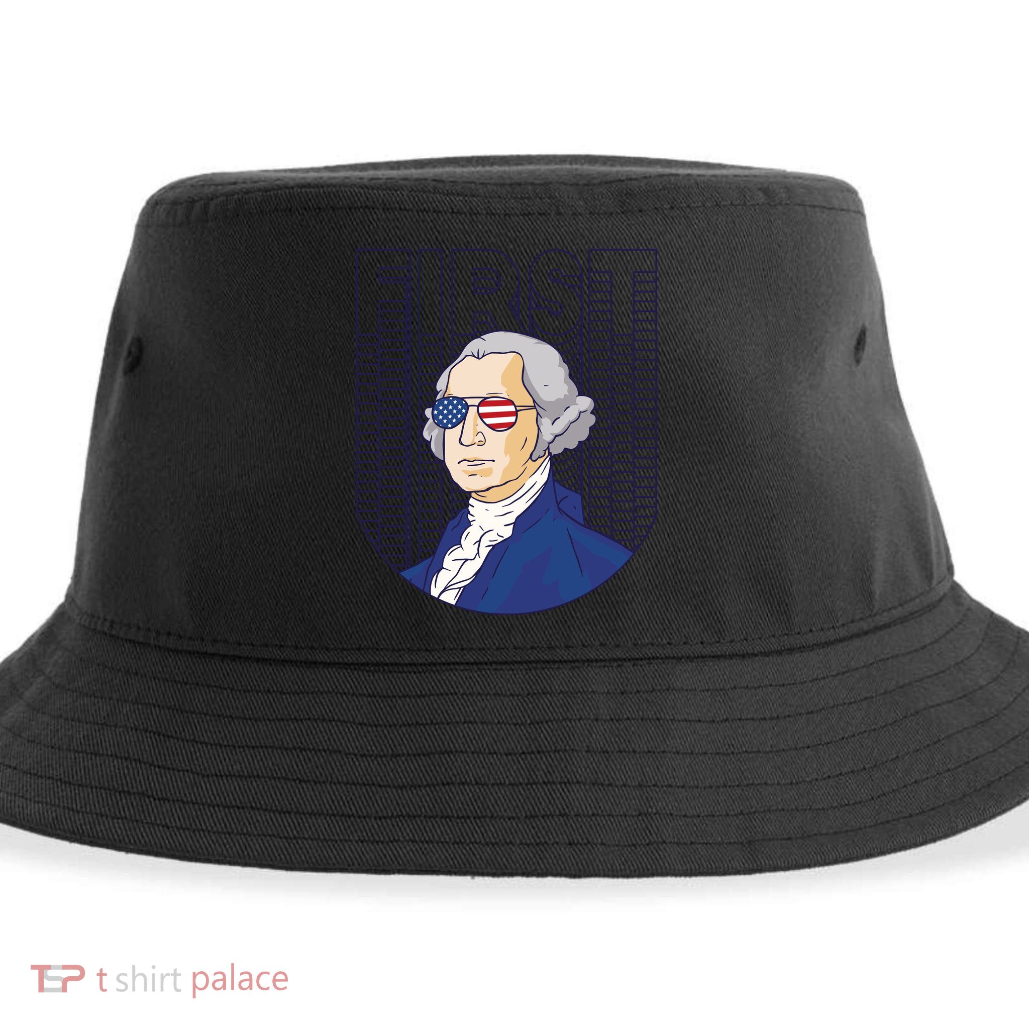 First George Washington Retro Sustainable Bucket Hat