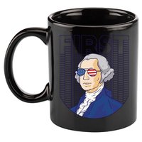 First George Washington Retro 11oz C Handle Ceramic Mug