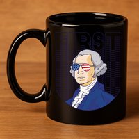 First George Washington Retro 11oz C Handle Ceramic Mug