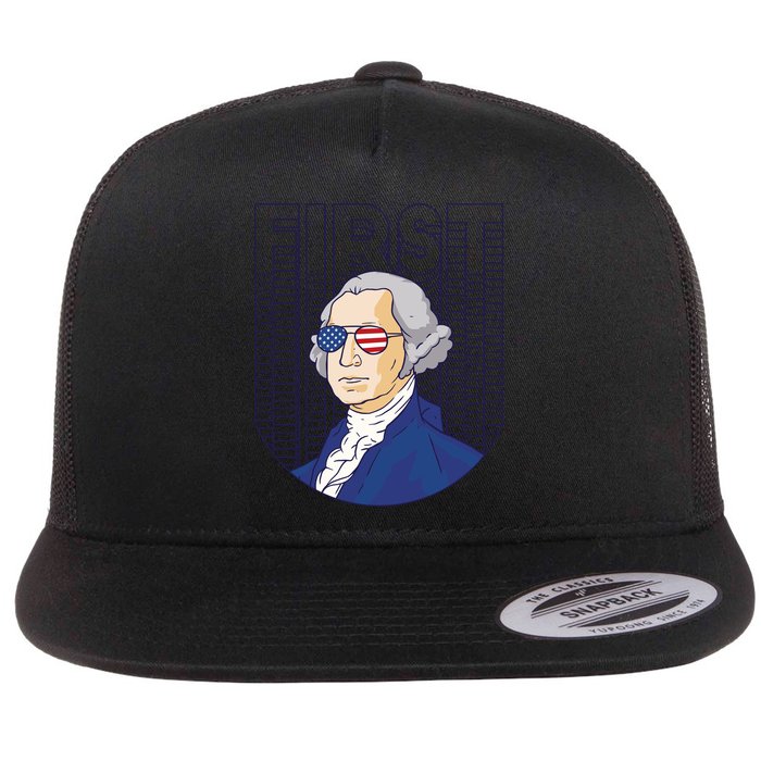 First George Washington Retro Flat Bill Trucker Hat