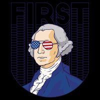 First George Washington Retro Flat Bill Trucker Hat