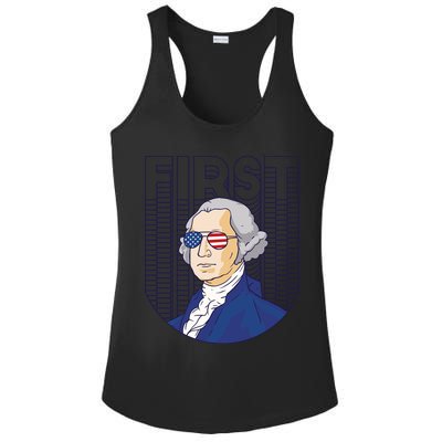 First George Washington Retro Ladies PosiCharge Competitor Racerback Tank
